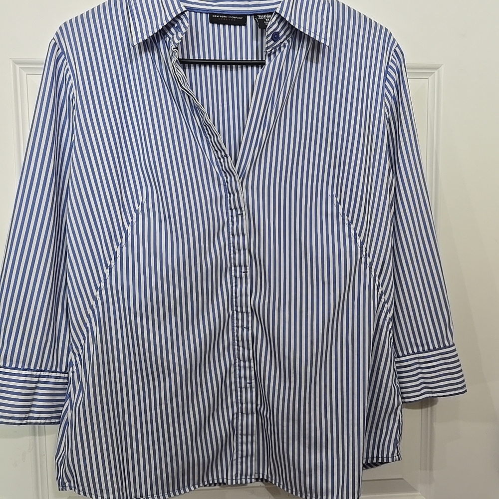 New York And Co Womens Dress Shirt Sz M - Picture 1 of 7